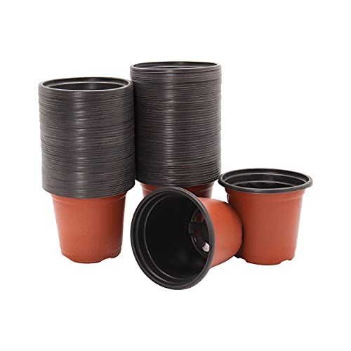 ValueHall Pflanztöpfe 100 Stück Blumentöpfe für Sämling 9 cm Pflanzentöpfe Runde Anzuchttöpfe Kunststoff Saattöpfe für Sukkulenten Pflanzen Obst Gemüse Blumen V7F01 von ValueHall