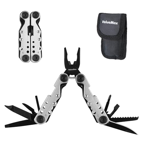 ValueMax Multifunktionszange, 13-in-1 Mini Multitool, Multifunktionstool mit Zange und Messer, Camping, Faltbares Mulitool für Reparaturen und Wandern von ValueMax