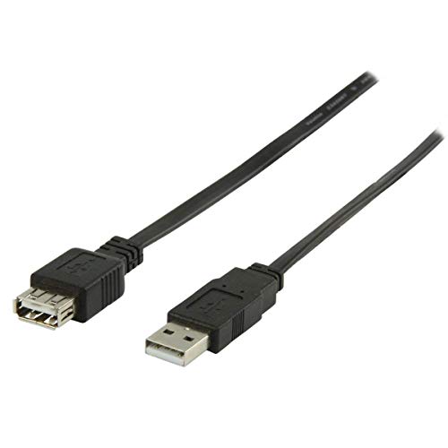 Valueline VLCP60015B30 USB 2.0 flaches Verlängerungskabel (A-Stecker auf A Kupplung, 3m) von Valueline