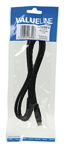 Valueline VLCP85200B1.00 UTP CAT 6 Netzwerkkabel 1,0 m schwarz von Valueline