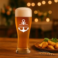 Leonardo Weizenbierglas Mit Gravur Anker | Personalisiertes Bierglas Name Geschenk Für Papa, Opa, Freund, Bruder, Chef, Onkel von Vamari