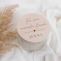 Vorratsglas Mit Holzdeckel 530Ml - Deiner Wunschgravur Verschiedene Schriftarten von Vamari