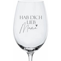 Weinglas Leonardo Muttertag - Gravur Hab Dich Lieb Mama Muttertagsgeschenk von Vamari