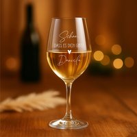 Weinglas Mit Gravur - Schön, Dass Es Dich Gibt Leonardo Glas Personalisiert Wunschtext | Geschenk Freundin Mama Kollegin Geburtstag von Vamari