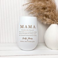 Windlicht Weiß/Gold - Definition Mama von Vamari