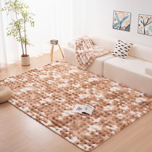 Vamcheer Flauschiger Wohnzimmer Teppiche Bubble- Superweicher Flanell-Wohnzimmerteppich Waschbarer, Schlafzimmer Teppich, Winterteppich Carpet für Fuß bodenheizung Geeignet,tie-dye Beige Braun 80x150 Vamcheer Flauschiger Wohnzimmer Teppiche Bubble- Superweicher Flanell-Wohnzimmerteppich Waschbarer, Schlafzimmer Teppich, Winterteppich Carpet für Fuß bodenheizung Geeignet,tie-dye Beige Braun 80x150 von Vamcheer