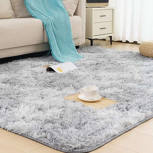 Vamcheer Hochflor Flauschiger Wohnzimmer Teppiche - Langflor Einfarbig Weich Schlafzimmer WaschbarerTeppich, Shaggy Carpet für Fußbodenheizung Geeignet, Plüsch Wohnzimmerteppich 200X290 von Vamcheer