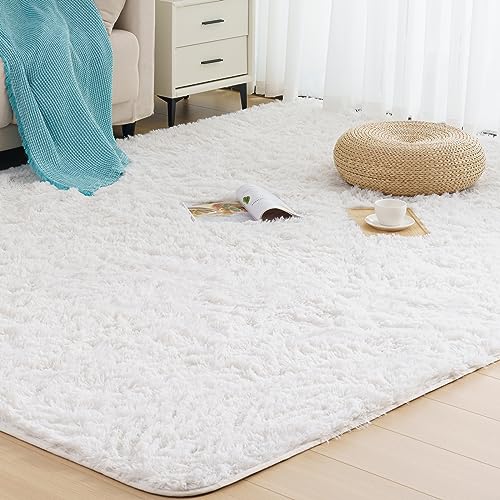 Vamcheer Hochflor Flauschiger Wohnzimmer Teppiche - Langflor Einfarbig Weich Schlafzimmer WaschbarerTeppich, Shaggy Carpet für Fußbodenheizung Geeignet, Plüsch Wohnzimmerteppich 200X290 von Vamcheer
