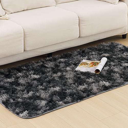 Vamcheer Hochflor Flauschiger Wohnzimmer Teppiche - Langflor Einfarbig Weich Schlafzimmer WaschbarerTeppich, Shaggy Carpet für Fußbodenheizung Geeignet, Plüsch Wohnzimmerteppich 80X150 von Vamcheer