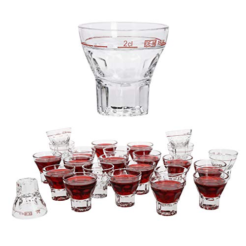 Van Well 24er Schnapsgläser Set Mannheim I 2cl Shotgäser aus Kristall-Glas mit rotem Eichstrich I Pinnchen Gläser für Tequila Raki Wodka Likör Ouzo I Kurze Gläser Set 24 teilig Van Well 24er Schnapsgläser Set Mannheim I 2cl Shotgäser aus Kristall-Glas mit rotem Eichstrich I Pinnchen Gläser für Tequila Raki Wodka Likör Ouzo I Kurze Gläser Set 24 teilig von Van Well