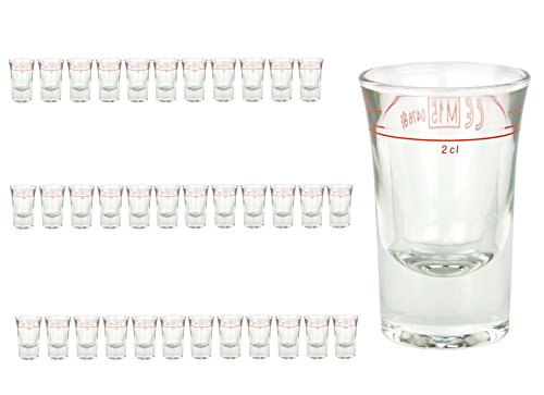 36er Set Schnapsglas DUBLINO mit Eichstrich, 2 cl, geeicht, Spirituosenglas mit Füllstrich, Stamper, Shot Glas, hochglänzendes Markenglas, glasklar 36er Set Schnapsglas DUBLINO mit Eichstrich, 2 cl, geeicht, Spirituosenglas mit Füllstrich, Stamper, Shot Glas, hochglänzendes Markenglas, glasklar von Van Well