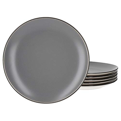 Van Well Set of 6 Dinner Plates Campo Grey | Diameter 27 cm | 6 People | Dinner Plates | Large Dinner Plates | Gastro | Elegant Ceramic Crockery von Van Well