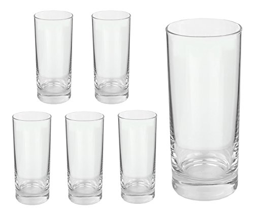 Van Well Gala Long Drink Glass, Tumbler, Soft Drink Glass, Water Glass, Set of 6] von Van Well