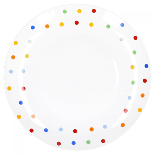 Van Well Porzellan Geschirr Serie Capri | weiß mit Dekor | Artikel wählbar, Service Serie Capri:Speiseteller 27cm von Van Well