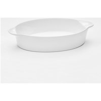 van Well Auflaufform "Backform oval, 35 x 23 x 6,7 cm", Porzellan, (1 St.), weiß glänzend, spülmaschinen- und mikrowellengeeignet von Van Well