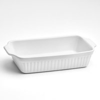 van Well Auflaufform "Backform rechteckig, 36 x 20 x 7,4 cm, mit Rillenstruktur" Keramik 1 Stk. tlg. weiß, spülmaschinen- und mikrowellenfest von Van Well