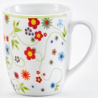 van Well Becher "Vario Flower", (Set, 6 tlg., 6 Kaffeebecher 300ml), spülmaschinen- und mikrowellengeeignet, 6-teilig von Van Well