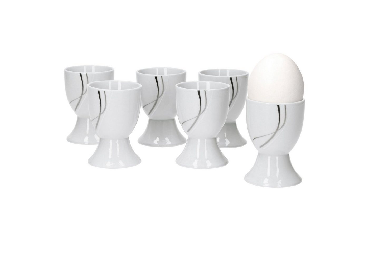 van Well Eierbecher 6er Set Eierbecher 4,8cm Silver Night von van Well