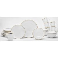 van Well Kombiservice "Geschirr-Set, Service Glamour White", (Set, 24 tlg.) von Van Well