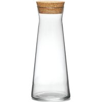 van Well Karaffe "Glas-Karaffe mit Korkdeckel "Eco", 1,0 Liter" ideal für Wasser, Saft oder Limonade von Van Well