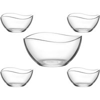 van Well Schüssel "Malaga" 5 Stk. aus Glas mit wellenförmigen Rand van Well Schüssel "Malaga" 5 Stk. aus Glas mit wellenförmigen Rand von Van Well