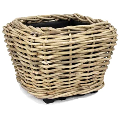 Van der Leeden DRYPOT® Rattan Pflanzgefäß Grau 48 x 48 x 37 cm - Sylter Körbe von Van der Leeden