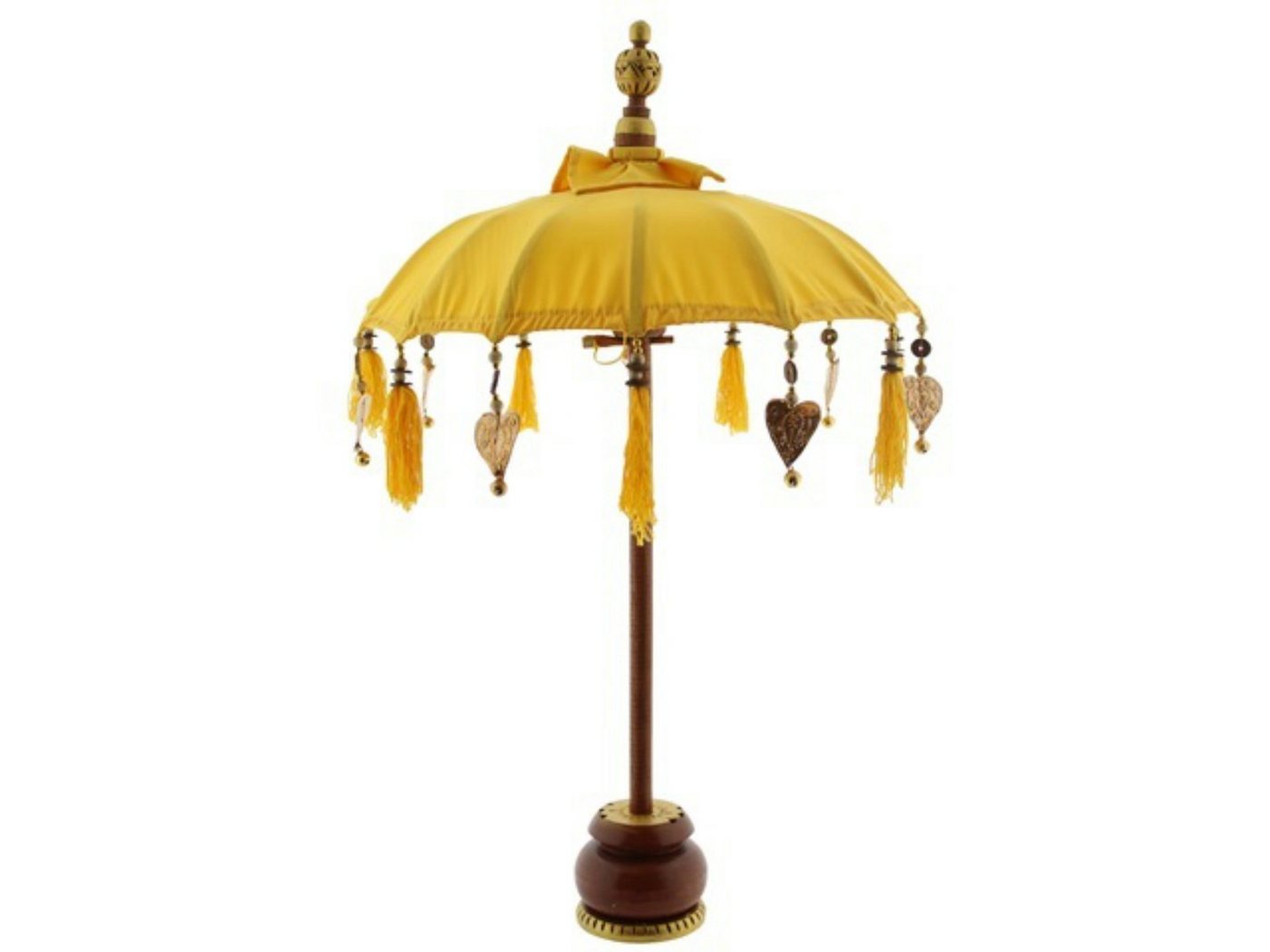 Van der Leeden Dekoobjekt Gelb (1 St), Bali Schirm, Sonnenschirm, Tischschirm, Handarbeit von Van der Leeden