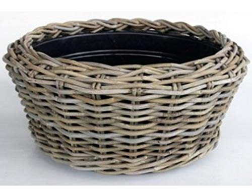 Van der Leeden Drypot® Pflanzschale Rattan grau, D55 x H24 cm von Van der Leeden