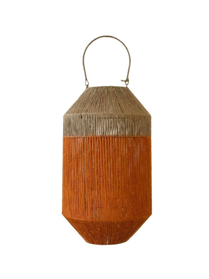 Van der Leeden Windlicht Van der Leeden Laterne ORANGE Jute Natur/Orange, Ø 34cm H 60cm von Van der Leeden