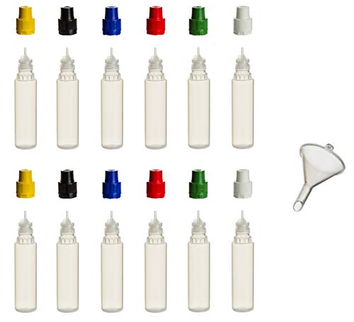 VanAnderen 12 Stück 15 ml PP-Leer-Flaschen mit Spritzeinsatz - farbige Deckel 1x Füll Trichter Kunststoffflasche Tropfer VanAnderen 12 Stück 15 ml PP-Leer-Flaschen mit Spritzeinsatz - farbige Deckel 1x Füll Trichter Kunststoffflasche Tropfer von VanAnderen