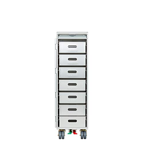 VanDeBord Ausstattungspaket 7 Einschübe, Zubehör für Airline Trolleys, 7X Fluzeugtrolley Einschub Aluminium, Drawer, Schublade (Atlas) von VanDeBord