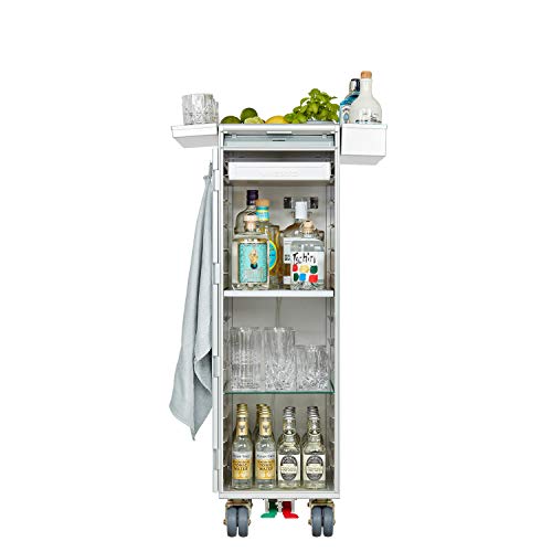 VanDeBord Ausstattungspaket Bar, Zubehör für Airline Trolleys, Flugzeug-Trolley-Bar (Aluminium, Atlas + 3X Sidebox & 3X Barmatte) von VanDeBord