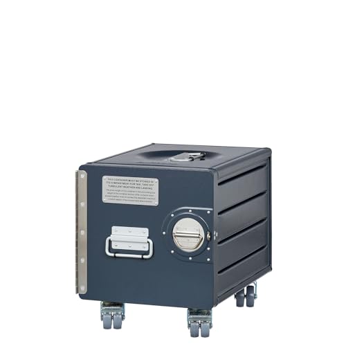 VanDeBord Bord Box M mit Rollen Anthrazit, Kleiner Rollcontainer, original Flugzeugmöbel aus der Luftfahrt von VanDeBord