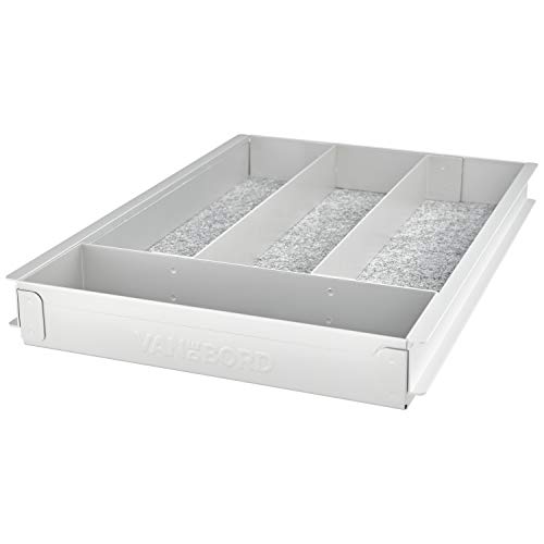 VanDeBord Einschub Aluminium Flach, Schublade, Schubkasten, Drawer, Zubehör für Flugzeugtrolleys, Airline Trolleys und Bord Boxen (KSSU, inkl. Filzeinlage & Unterteilung) von VanDeBord