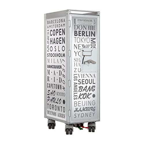 VanDeBord Flugzeugtrolley Cosmopolitan Anthrazit-Metallic, Gebrauchtes Original aus der Luftfahrt - ausgemustert und hochwertig restauriert, Flugzeug Servierwagen, Original Airline Trolley von VanDeBord