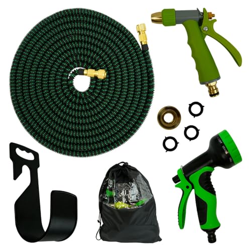 VanFlake Flexi Gartenschlauch 23m ausziehbar – Flexibler Wasserschlauch - Set inkl. 2 Multifunktions-Düsen – platzsparend & knickfest – ideal für Garten, Terrasse & Auto VanFlake Flexi Gartenschlauch 23m ausziehbar – Flexibler Wasserschlauch - Set inkl. 2 Multifunktions-Düsen – platzsparend & knickfest – ideal für Garten, Terrasse & Auto von VanFlake