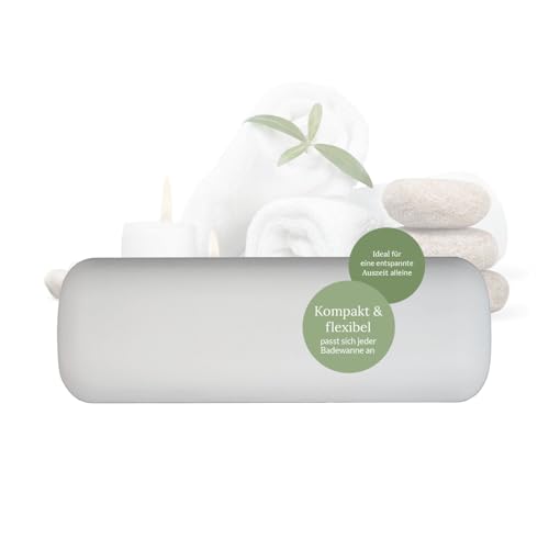VanFlake Wannenkissen für Badewanne – Ergonomisches Nackenkissen mit starkem Halt für Nacken & Rücken – Hygienisch & Pflegeleicht – Flexibel platzierbar – Ideal für Whirlpool, Sprudelbad & Entspannung von VanFlake