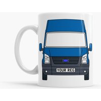 Ford Transit Camper Van Tasse + Untersetzer Set | Mehrere Farben Personalisierter Teller Geschenkbox Campervan Geschenk von VanLifeAdventure