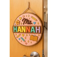 Buntes Namensschild Aus Holz Für Die Vorschule Oder Grundschule Buntes Namensschild Aus Holz Für Die Vorschule Oder Grundschule von VanPhucHandmade