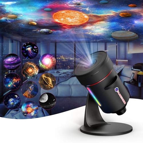 VanSmaGo 8th Gen Sternenhimmel Galaxy Projektor, Galaxy Planetarium Star Projector, HD Picture Night Light Sternenprojektor, 360° Rotating Mist with Adjustable Button and Timer [Energy Class C] von VanSmaGo