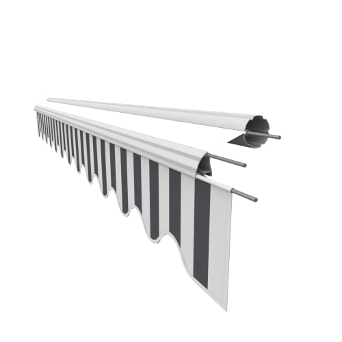 VANA Markisenstoff Volant für 3 m Markise Ersatzstoff Markisentuch Bespannung Sonnenschutz, nur Volant, fertig genäht, Maß 2,82 x 0,21 m, Design SPD023 von Vana Vana Deutschland Gmbh