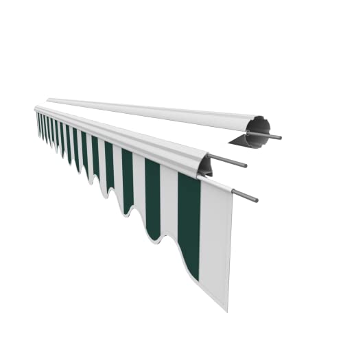 VANA Markisenstoff Volant für 5 m Markise Ersatzstoff Markisentuch Bespannung Sonnenschutz, nur Volant, fertig genäht, Maß 4,85 x 0,21 m, Design SPD018 von Vana Vana Deutschland Gmbh