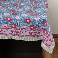 Hand Block Druck Tisch Tuch Matte 70 X 144 Baumwolle Tischabdeckung von Vandanahandicrats