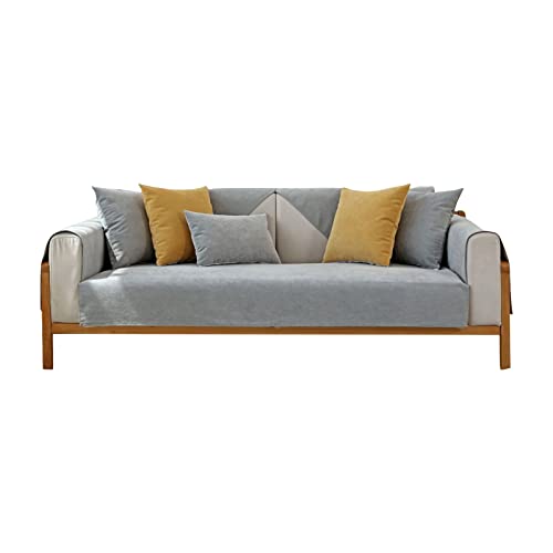 VanderHOME Neue Universelle Wasserdicht Sofabezug,Einfacher Sofa Überzug, Couch Bezug 1/2/3/4 Sitzer L Form Sofa Cover Sofa-Schutzhülle Ecksofa, Sofaschoner rutschfest 110 * 160cm-Grau-1 PC von VanderHOME