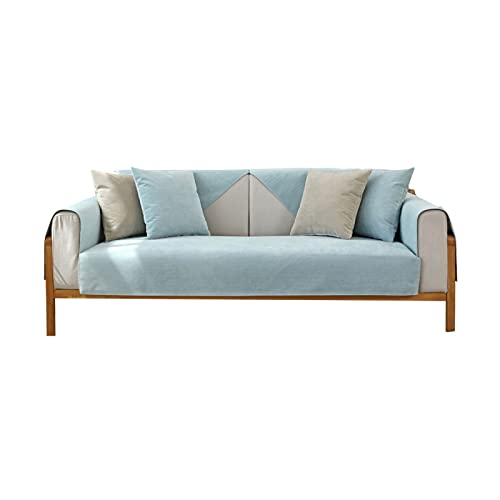 VanderHOME Anti-Rutsch-Sofa Abdeckung 1/2/3/4 Sitzer Wasserdichtes Sofa Abdeckung Elastische Stretch Sofa Abdeckung Für Kinder Haustiere 90 * 240cm-Wasser blau-Sitzbezug (Nur 1 Stück) von VanderHOME