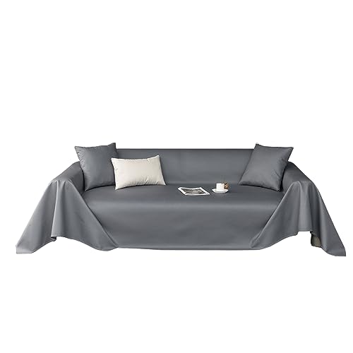 VanderHOME Anti-Rutsch Sofa Überzug,Sofabezug Wasserdicht, Sofa Überzug 3 Sitzer, Anti-Katzen-Kratz-Sofa-Beschützer Multifunktions Sofa Überwurf 90 * 160cm-Dunkelgrau(1 Stück) von VanderHOME