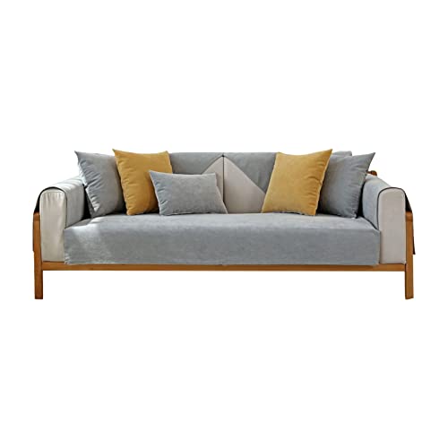 VanderHOME Anti-Rutsch-Sofa Abdeckung 1/2/3/4 Sitzer Wasserdichtes Sofa Abdeckung Elastische Stretch Sofa Abdeckung Für Kinder Haustiere 90 * 90cm-Grau-Rückenlehnenbezug (Nur 1 Stück) von VanderHOME