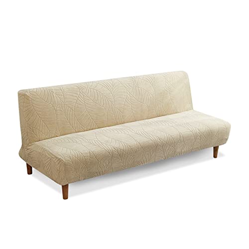 VanderHOME Elastisch Sofahusse Wasserdicht Jacquard Elastische Sofahusse Weich Stoff Stretch Spandex Couchbezug für Wohnzimmer Protector für Hunde Haustiere (3 Sitzer, Creme Farben) von VanderHOME