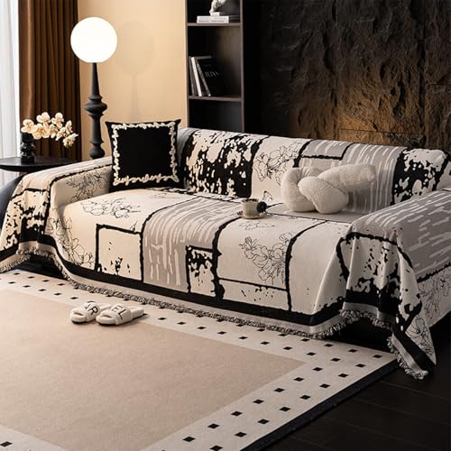 VanderHOME Sofa Überwurfdecke 1/2/3/4 Sitzer, Vielseitige Sofaüberwurf Couch Überzug Sofa Cover Futonbezug mit Quaste, Überwurf aus Chenille, für Vier Jahreszeiten, Couch Decke 180 * 180cm-Weiß VanderHOME Sofa Überwurfdecke 1/2/3/4 Sitzer, Vielseitige Sofaüberwurf Couch Überzug Sofa Cover Futonbezug mit Quaste, Überwurf aus Chenille, für Vier Jahreszeiten, Couch Decke 180 * 180cm-Weiß von VanderHOME
