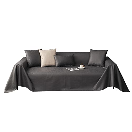 VanderHOME Sofa überzug Möbel Abdeckung für Verschütten Sofabezug Wasserabweisend Antirutsch Sofa Abdeckung Stretch Sofa Protector Sofaüberwurf Schutz vor Haustier Katze Hunde210*130cm-Grau von VanderHOME